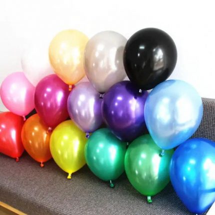 Chrome, Metallic, Shiny Latex Balloons 11″ Inch – Single color 10 Pcs