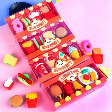 Junk Food Fancy Eraser for Kids Set of 4
