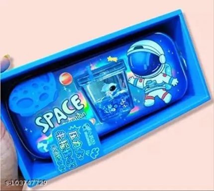 Space Exploration Luxury Glitter Water Gel Pencil Pouch for Kids