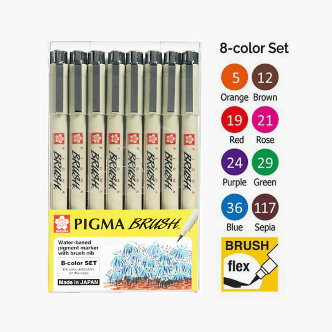 sakura-pigma-brush-color-pen-set-8pcs