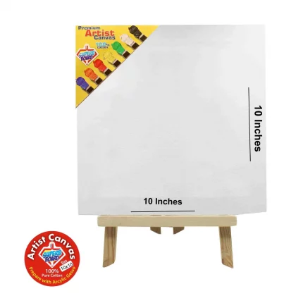 Canvas Board with Wooden Stand 10x10