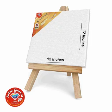 Canvas Board with Wooden Stand 12x12